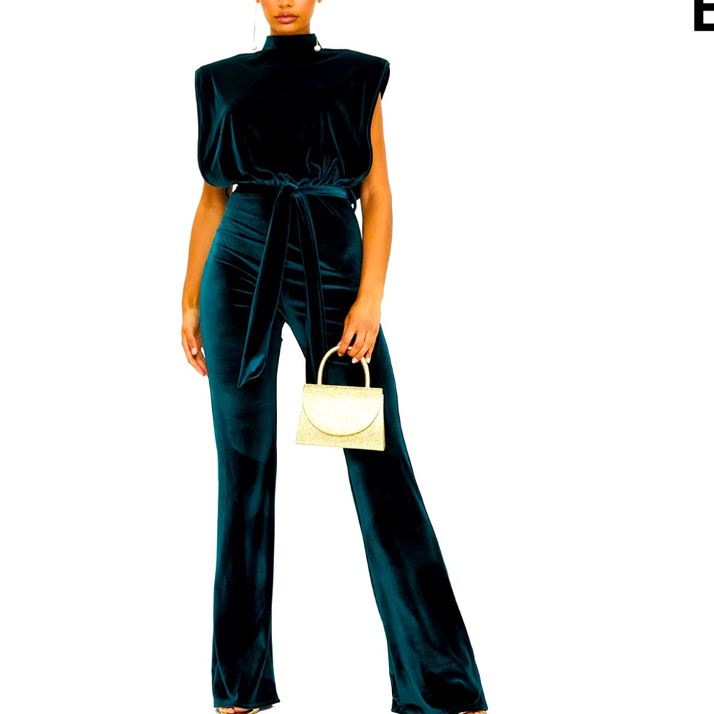 PrettyLittleThing Velvet Jumpsuit